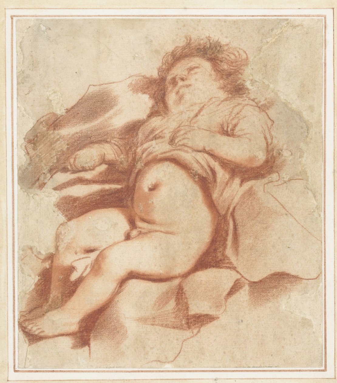 Badanie śpiącego dziecka autorstwa Guercino