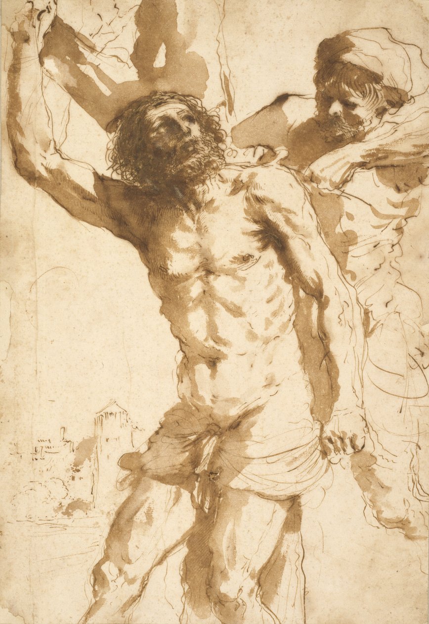 Studium męczeństwa św. Bartłomieja, 1635-36 autorstwa Guercino