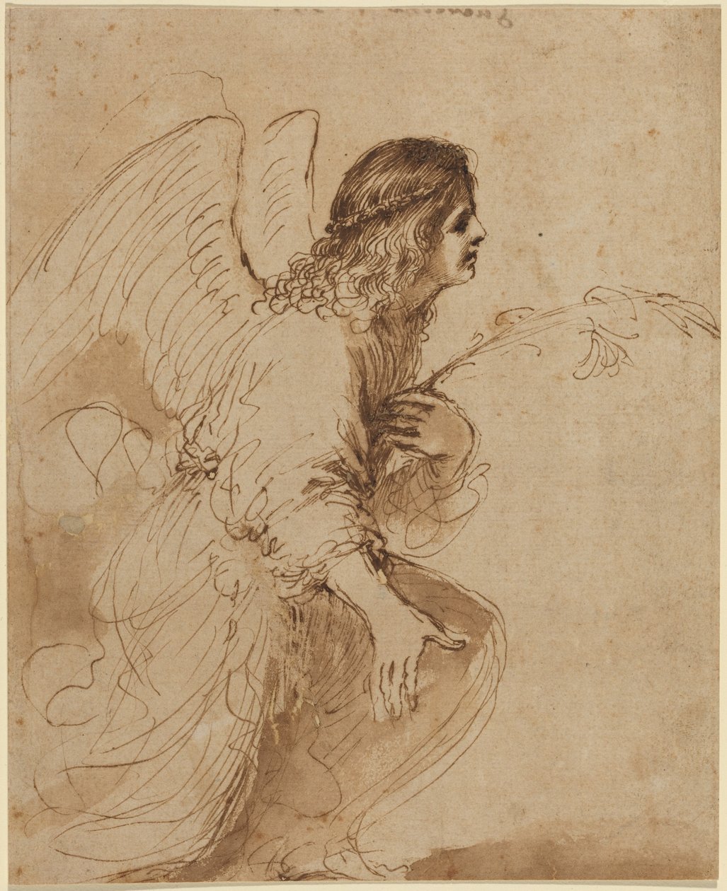 Anioł Zwiastowania autorstwa Guercino