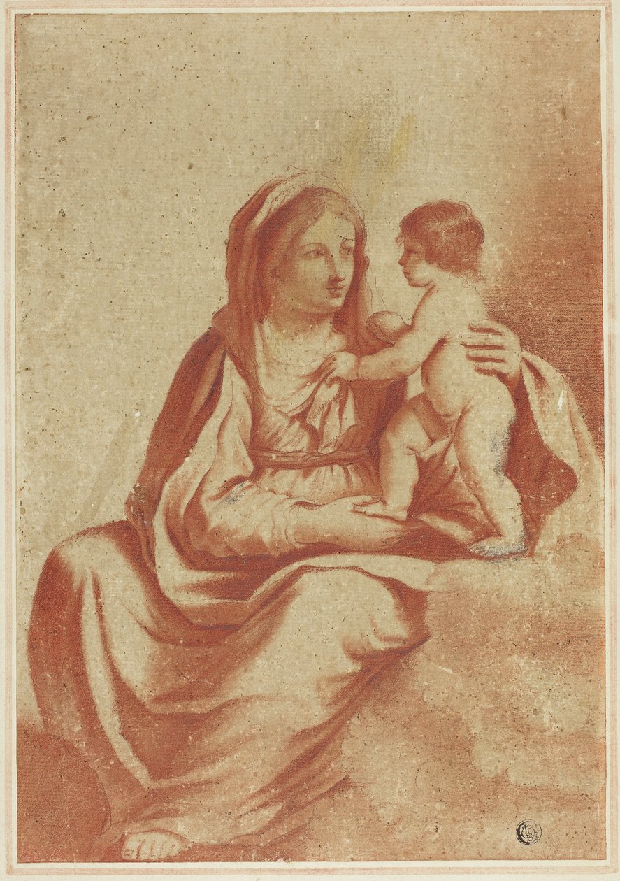 Dziewica i Dziecko autorstwa Guercino