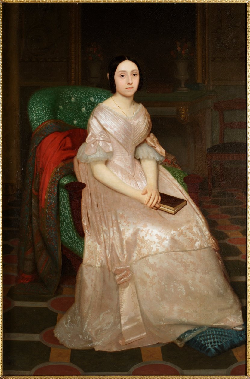Portret markizy Emilia Negrone Centurione, szlachetny obraz Genesis autorstwa Giuseppe Frascheri (1809-1886) autorstwa Guglielmo Castoldi