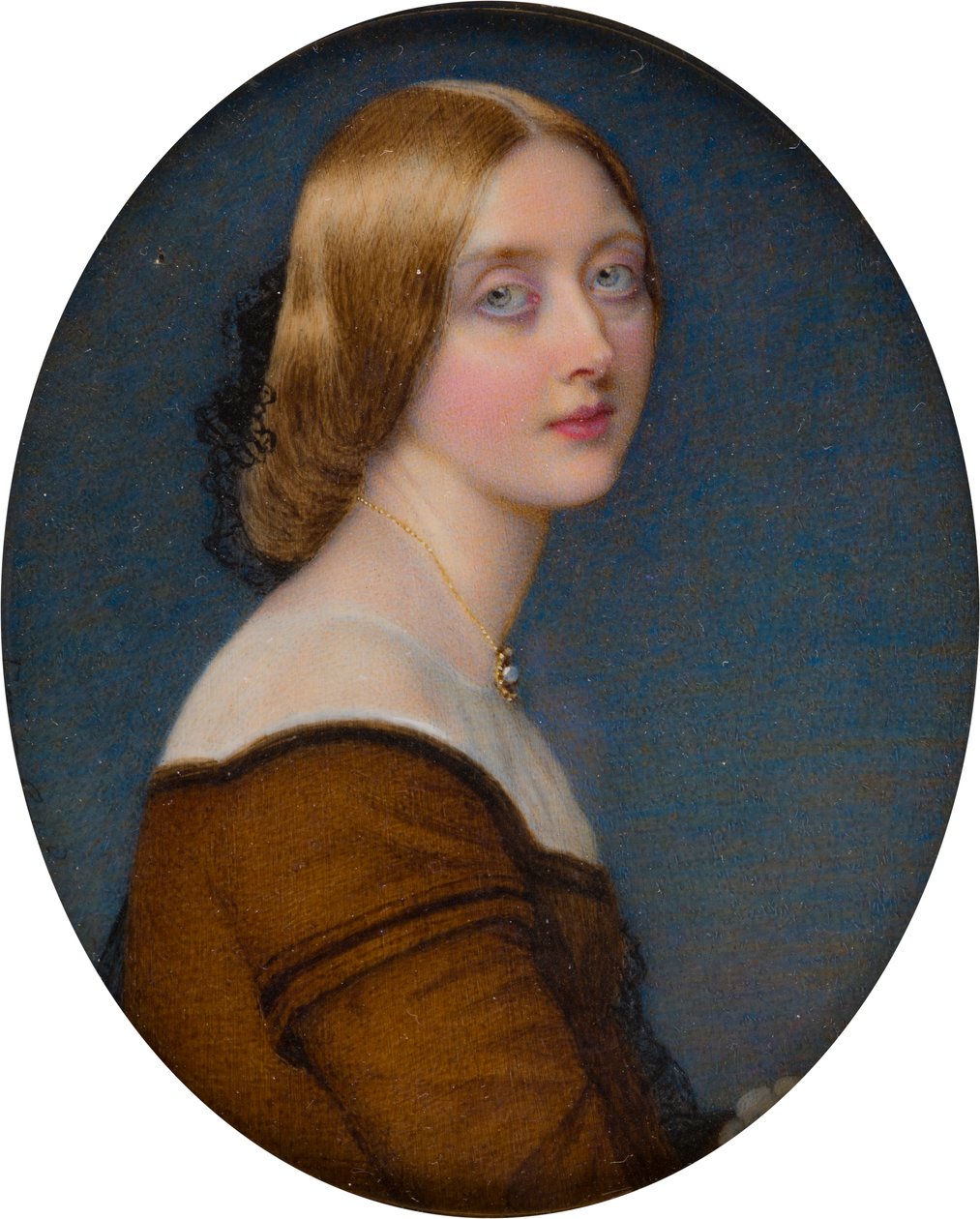 Portret nieznanej damy, ok. 1840-73 (olej na płótnie) autorstwa Guglielmo Faija