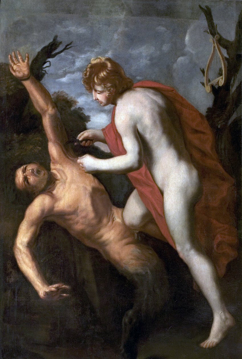 Apollo obdzierający ze skóry Marsjasza autorstwa Guido Reni
