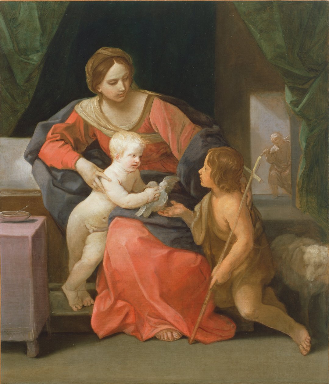 Madonna z Dzieciątkiem i św. Janem Chrzcicielem, 1640-1642 autorstwa Guido Reni