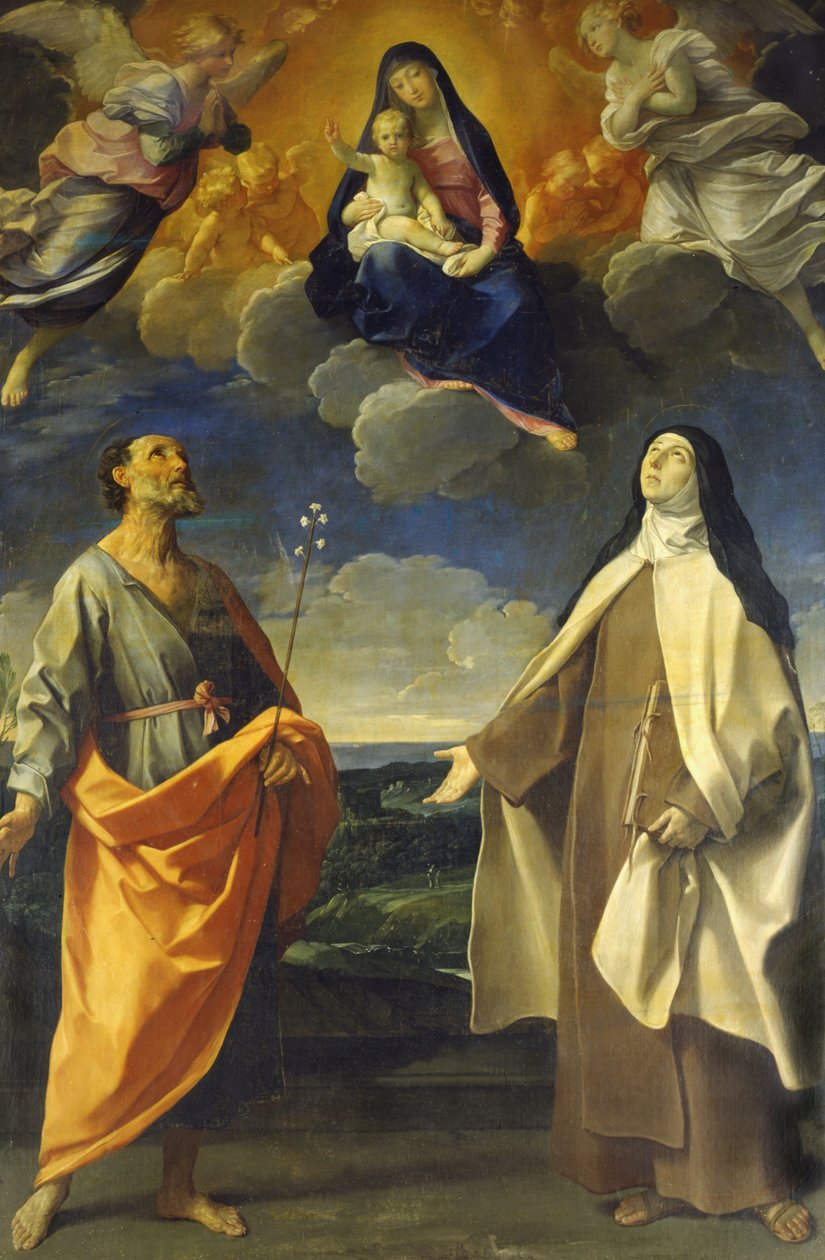 Dziewica z Dzieciątkiem ze św. Antonim i św. Teresą autorstwa Guido Reni
