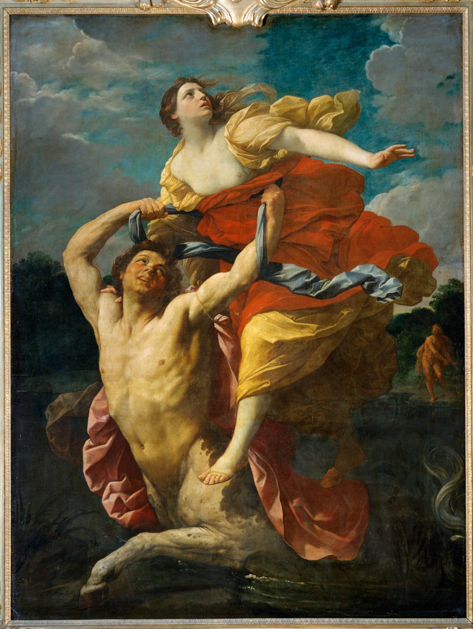 Dejanire enlevee par le centaur Nessus - Dejaneira zgwałcona przez centaura Nessusa ... autorstwa Guido (follower of) Reni