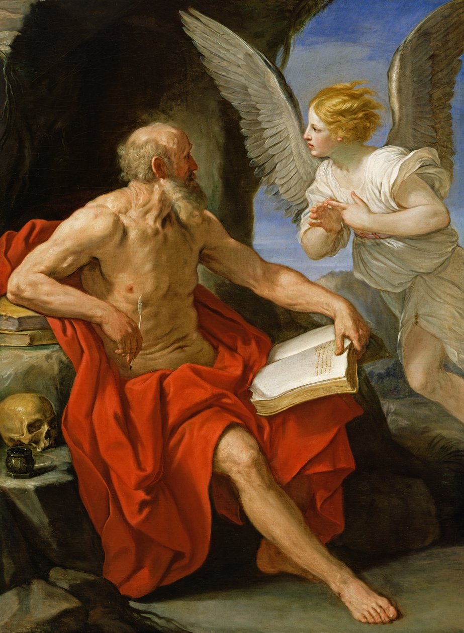 Anioł ukazujący się św. Hieronima, ok. 1640 autorstwa Guido Reni