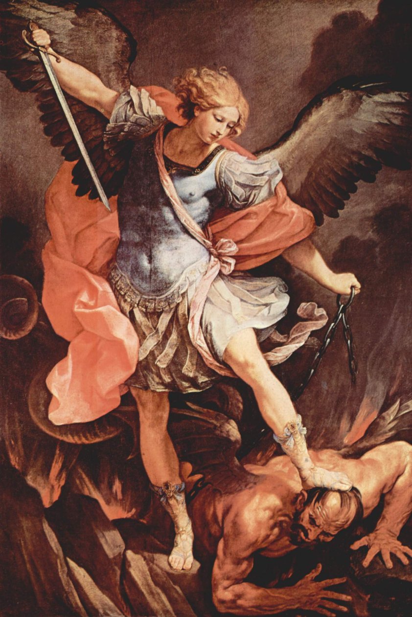 Archanioł Michał pokonuje Szatana autorstwa Guido Reni