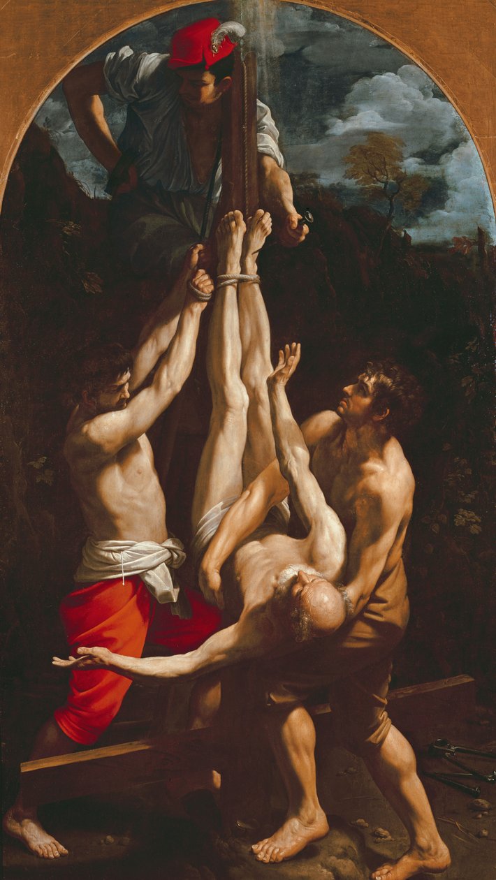 Ukrzyżowanie św. Piotra autorstwa Guido Reni
