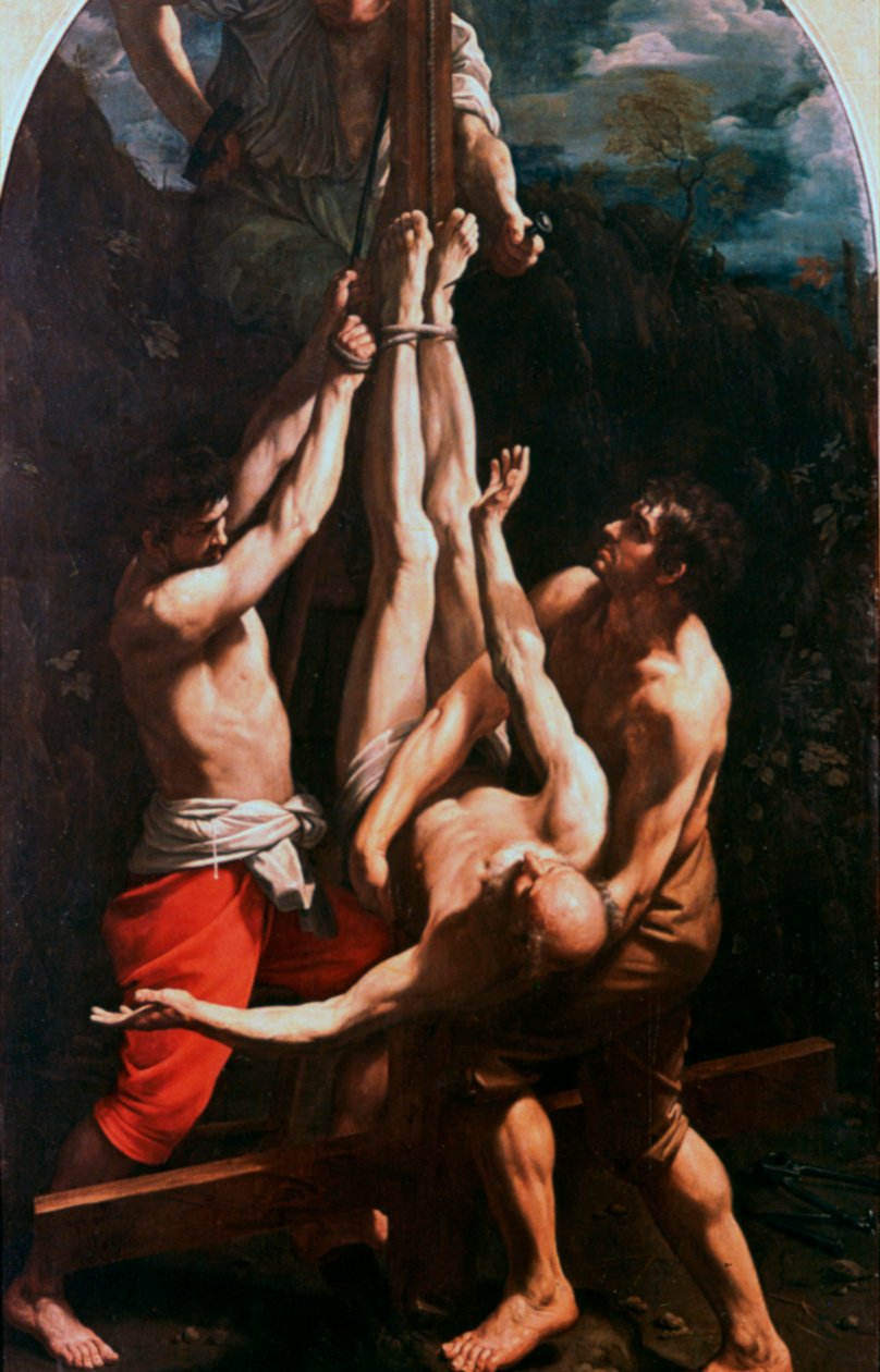 Ukrzyżowanie św. Piotra, ok. 1600-1642 autorstwa Guido Reni