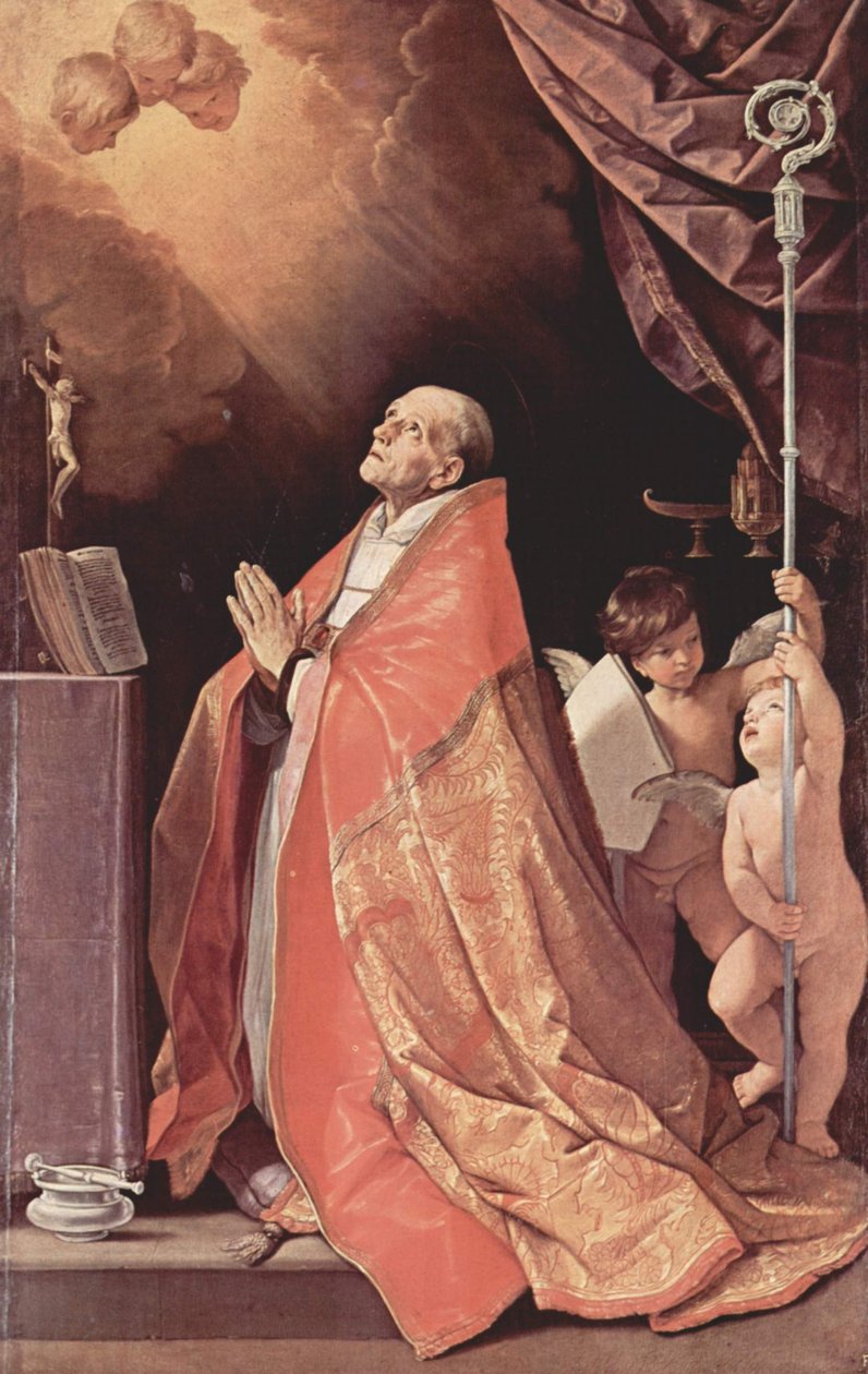 Niemiecki: Święty Andrzej Corsini w modlitwie autorstwa Guido Reni