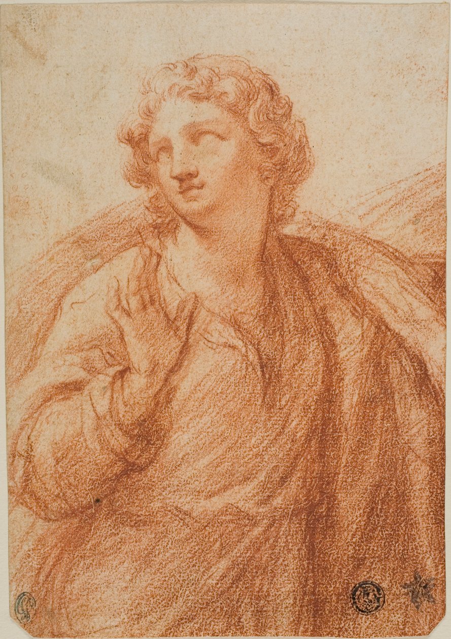 Figurka z drapowaniem do połowy długości autorstwa Guido Reni