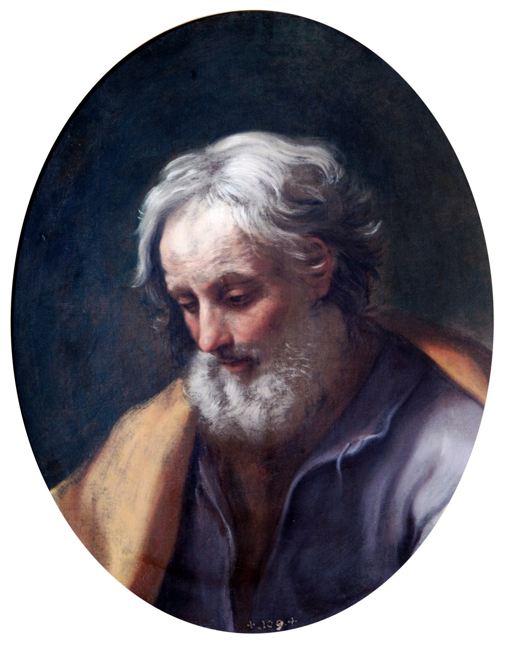 Głowa św. Józefa (olej na płótnie) autorstwa Guido Reni