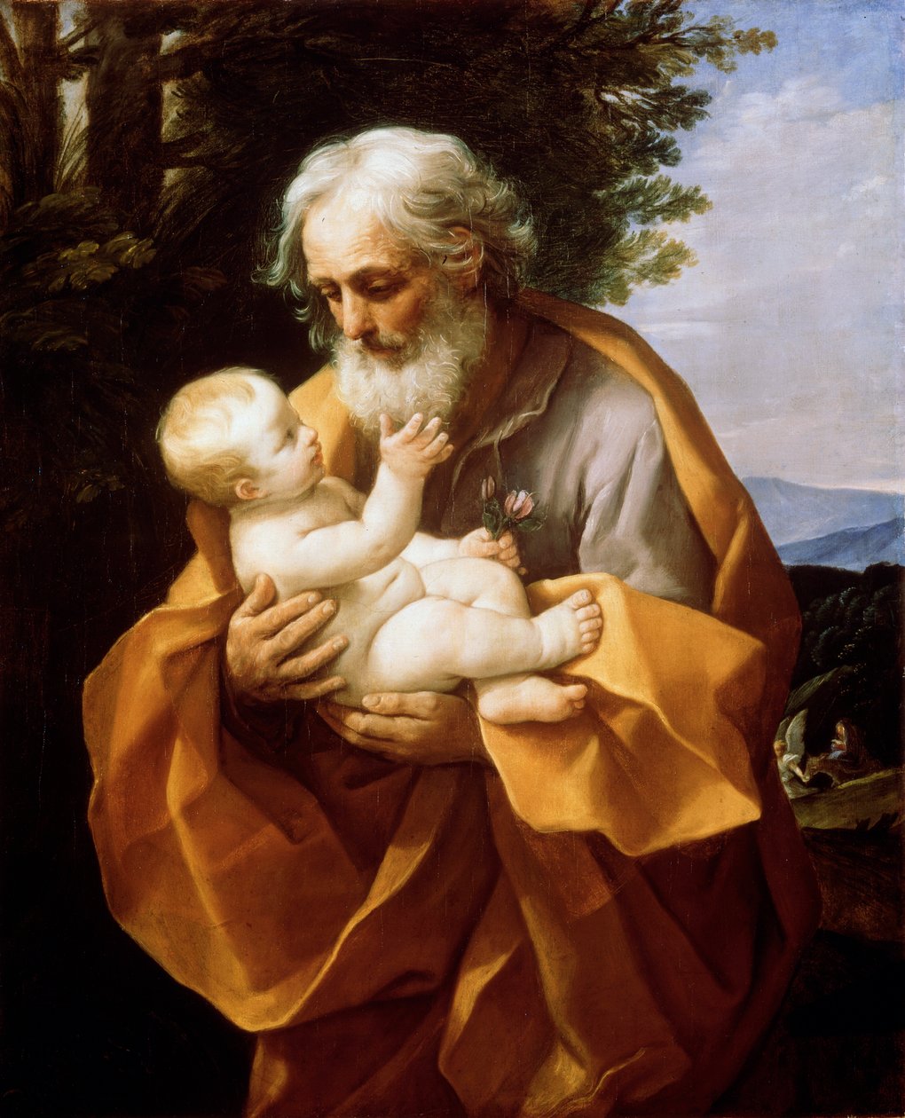 Święty Józef z Dzieciątkiem, 1620s. autorstwa Guido Reni
