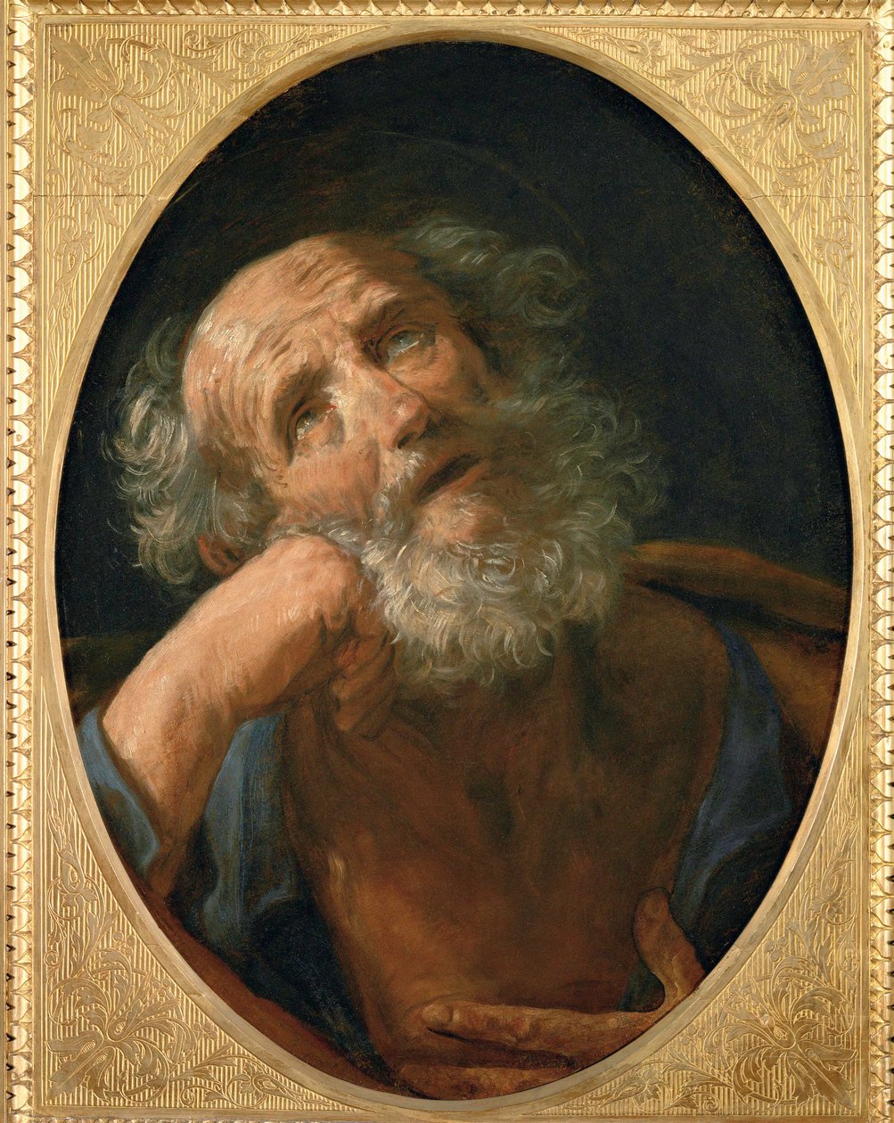 Święty Piotr pokutnik - Der reuige Petrus ... (obraz na płótnie) autorstwa Guido Reni