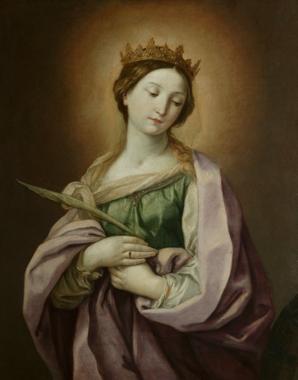 Św. Katarzyna, ok. 1638-40 (olej na płótnie) autorstwa Guido Reni
