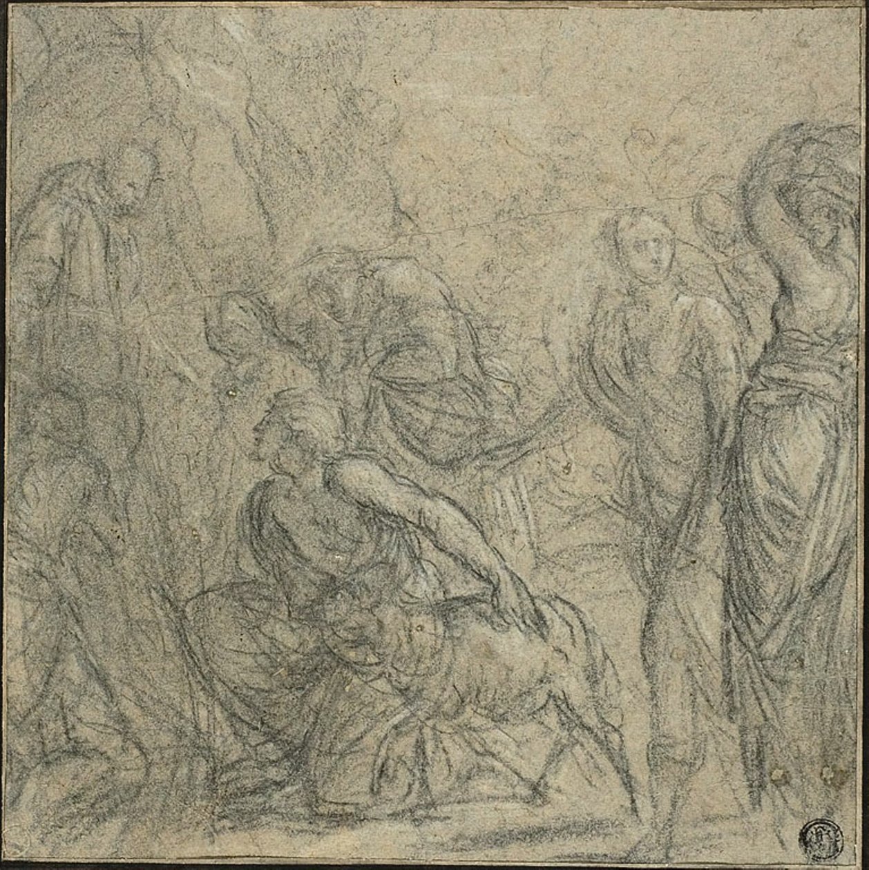 Studium dla św. Benedykta otrzymującego dary od chłopów autorstwa Guido Reni