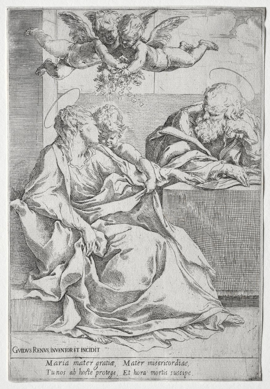 Święta Rodzina z Dwoma Aniołami autorstwa Guido Reni