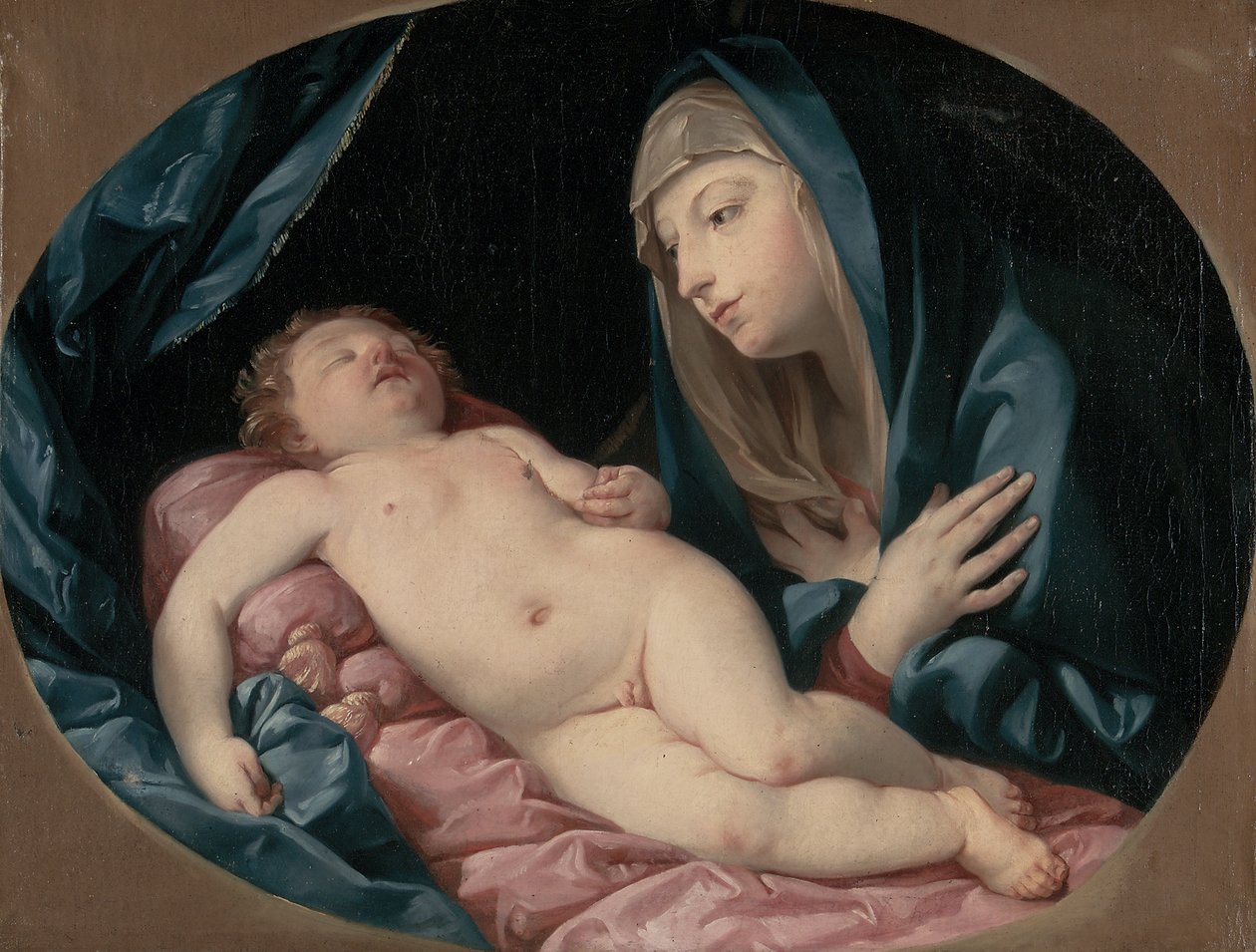 Madonna adorująca śpiące Dzieciątko autorstwa Guido Reni