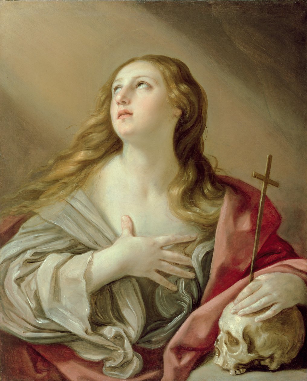 Magdalena pokutująca, ok. 1638 (olej na płótnie) autorstwa Guido Reni