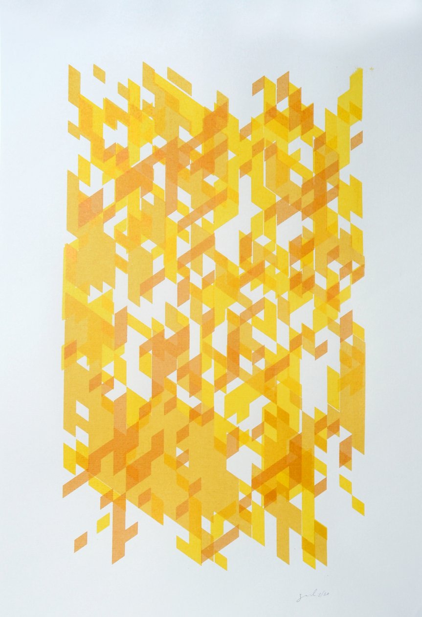 Dekonstrukcja nr 14, 2014 (tusz na papierze) autorstwa Guilherme Pontes