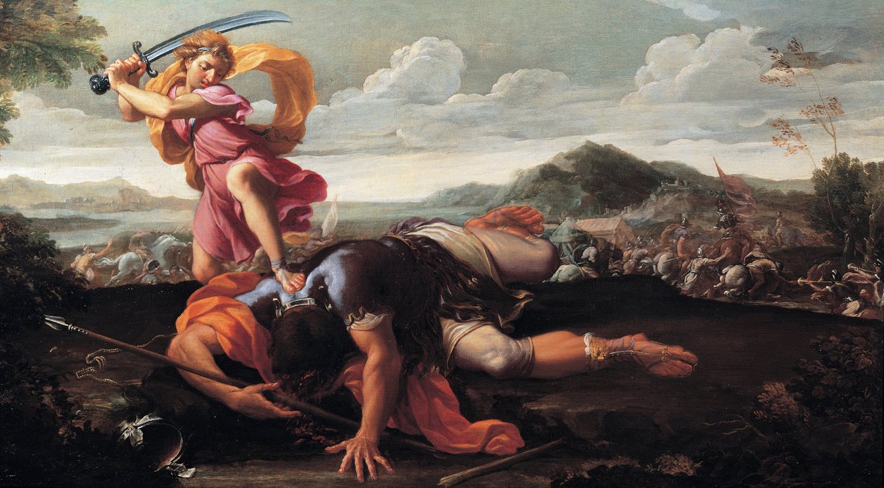 Dawid i Goliat, 1650-1660 autorstwa Guillaime Courtois