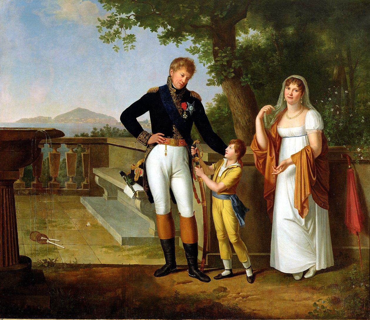 Generał Rossetti (1776-1840) komendant Neapolu i jego rodzina, ok. 1813 autorstwa Guillaume Descamps