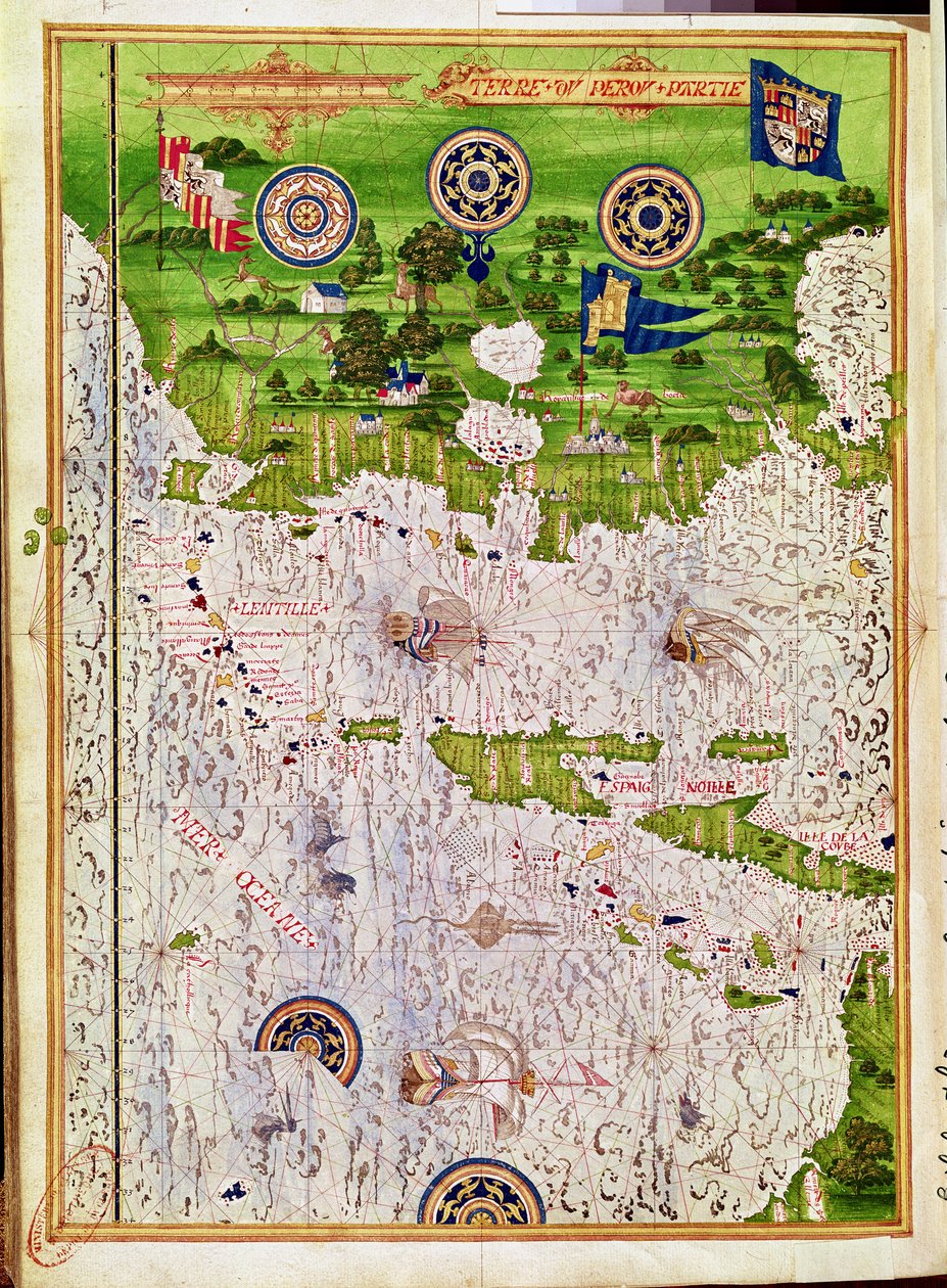 Fol.47v Mapa Peru, z „Cosmographie Universelle”, 1555 autorstwa Guillaume Le Testu