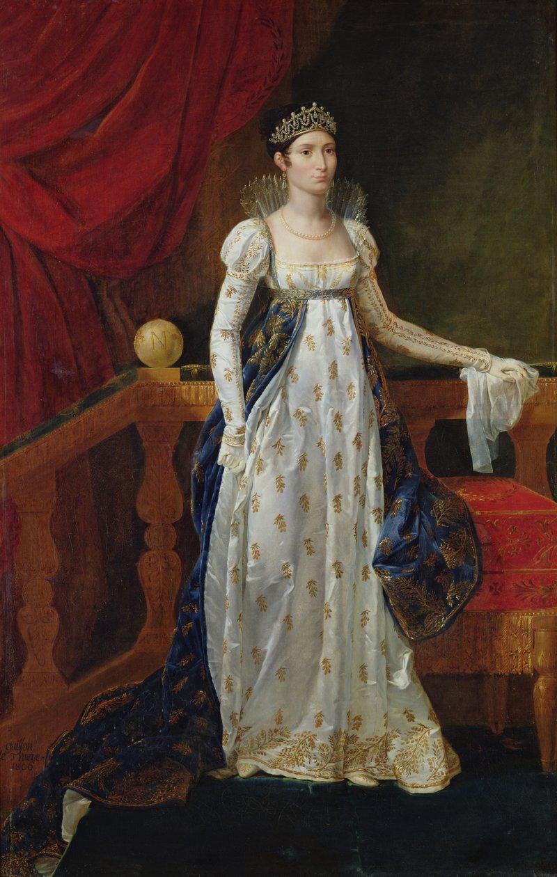 Elisa Bonaparte (1777-1820) Księżniczka Bacciochi, 1806 autorstwa Guillaume Guillon Lethière