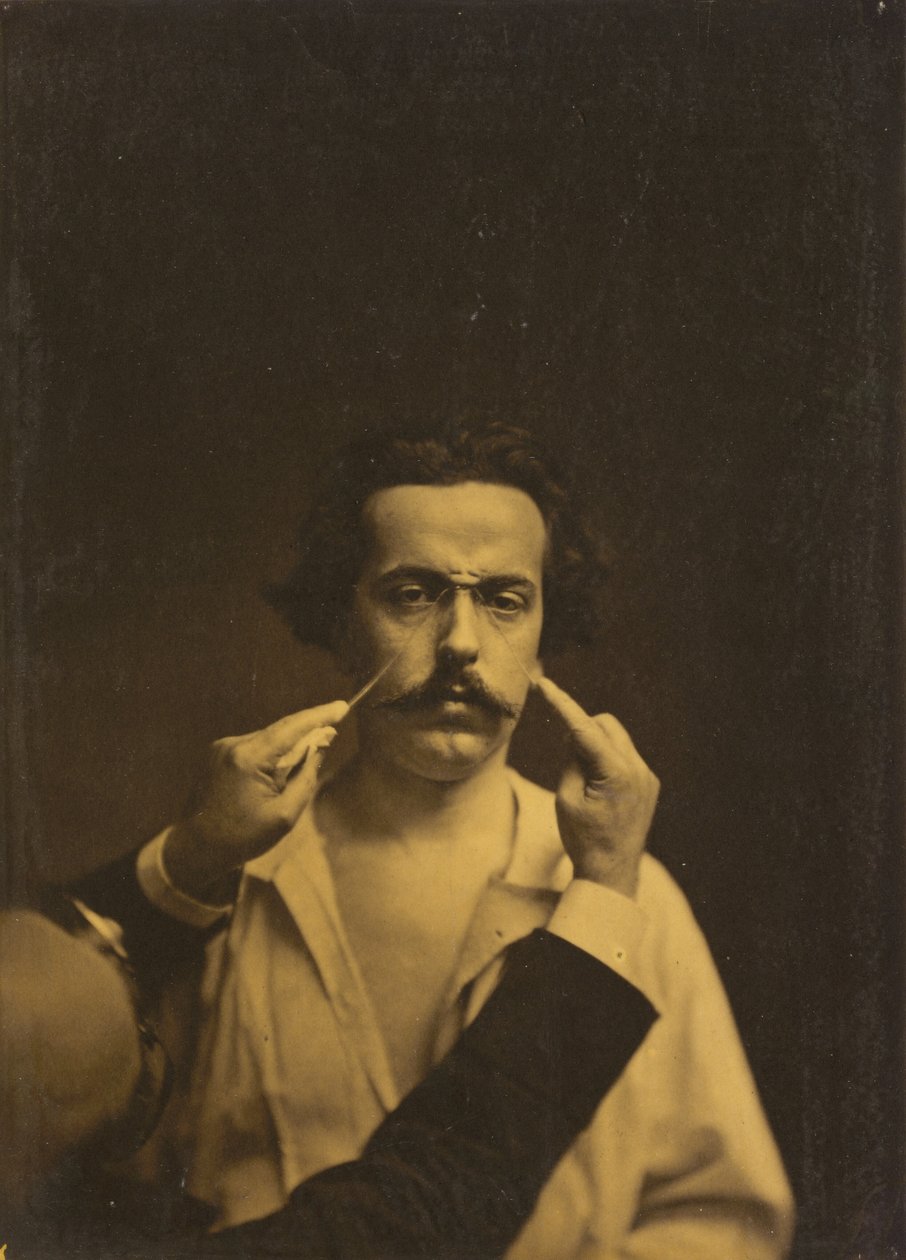 Wyrażenie surowości, 1854-1856, wydruk 1862 (zdjęcie) autorstwa Guillaume Benjamin Armand Duchenne de Boulogne
