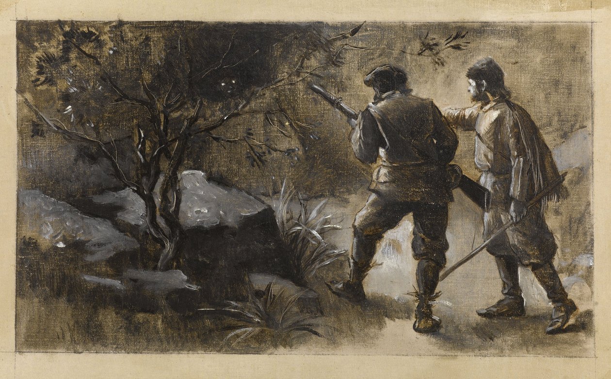 Kennybol i Guldon Stayper, ok. 1889 (olej na płótnie) autorstwa Guillaume Albert Demarest