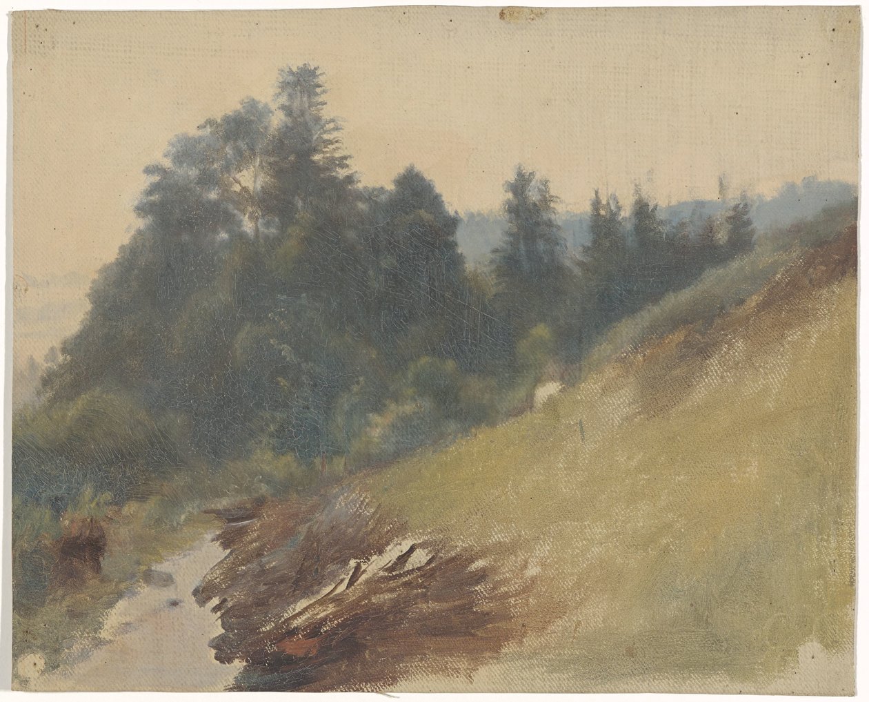 Stok górski z sosnami autorstwa Guillaume Anne van der Brugghen