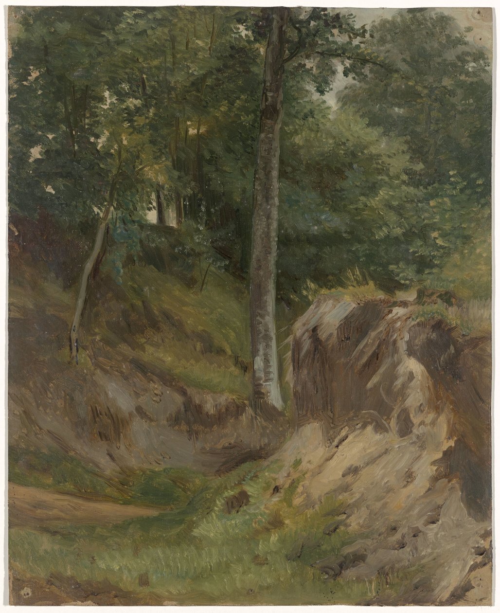 Suchy strumień w lesie autorstwa Guillaume Anne van der Brugghen