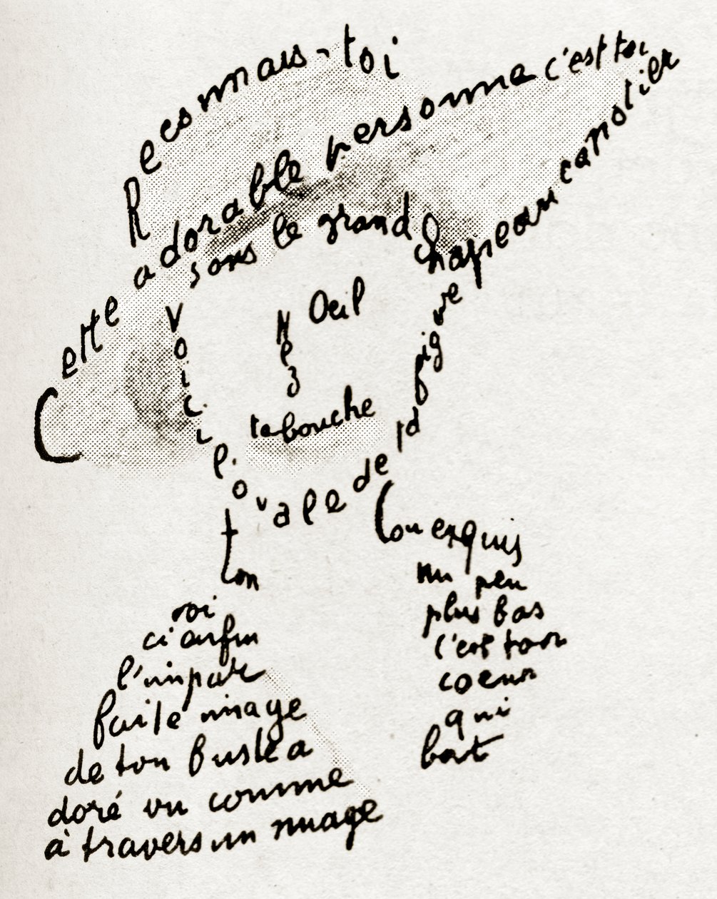 Adres wiersza „Rozpoznaj siebie” w Lou autorstwa Guillaume Apollinaire