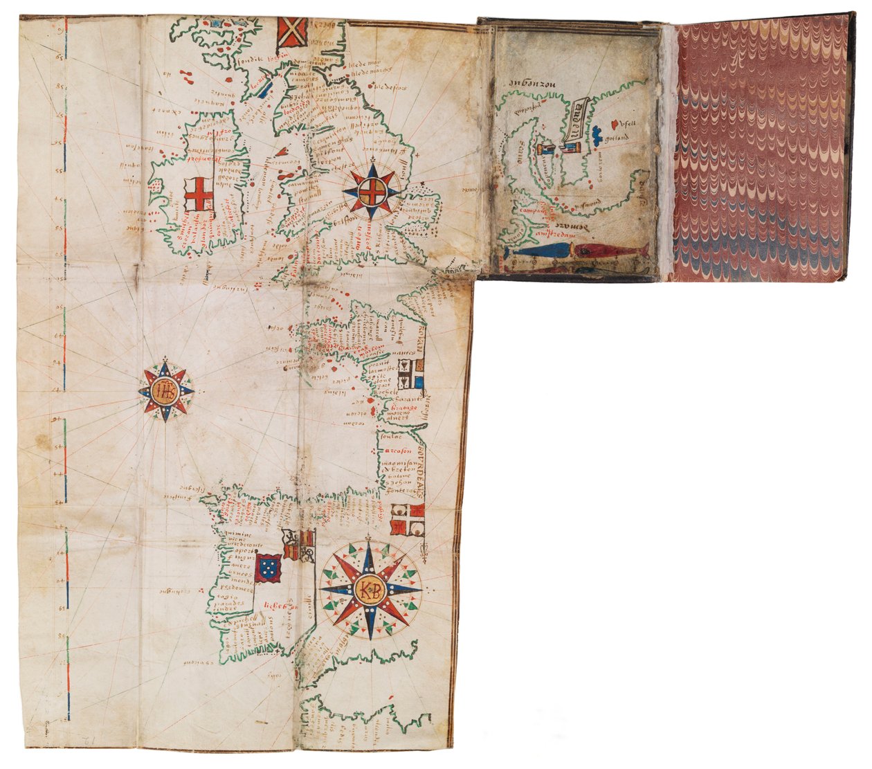 Kieszonkowy atlas i almanach morski, ok. 1546 r. (welin) autorstwa Guillaume Brouscon