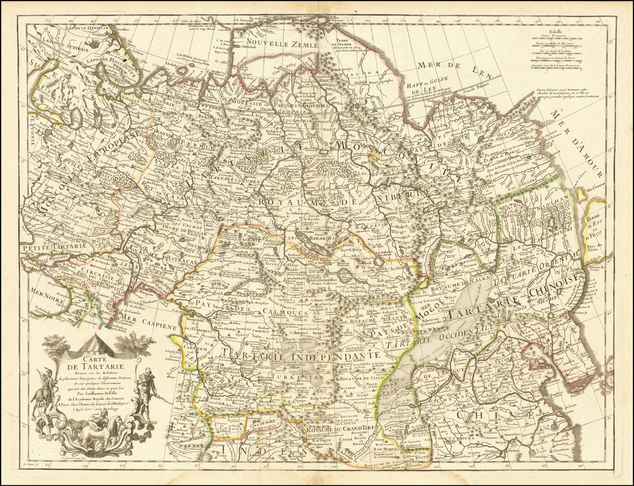 Mapa z 1706 roku - Mapa Tartaru autorstwa Guillaume Delisle