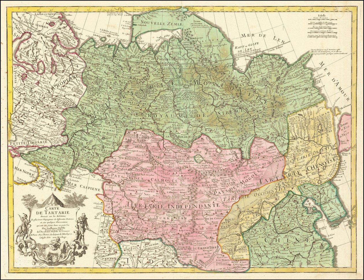 Mapa Tartaru z 1706 roku autorstwa Guillaume de L