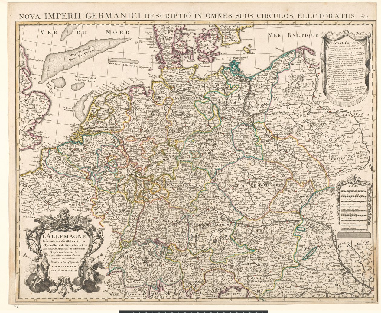 Mapa Niemiec autorstwa Guillaume Delisle