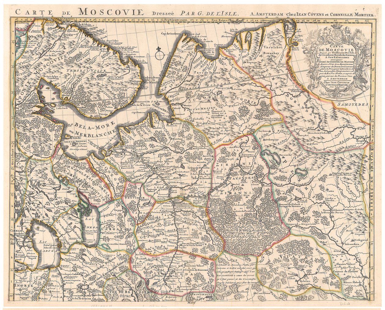 Mapa Moskwy par Delisle (De L
