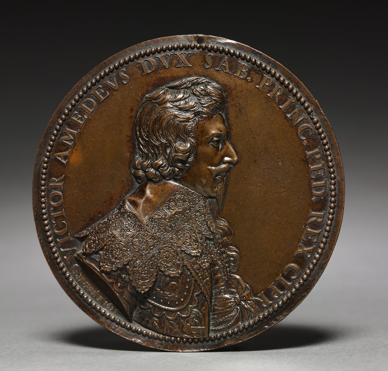 Portret Wiktora Amedeusza z Sabaudii, 1636. autorstwa Guillaume Dupre