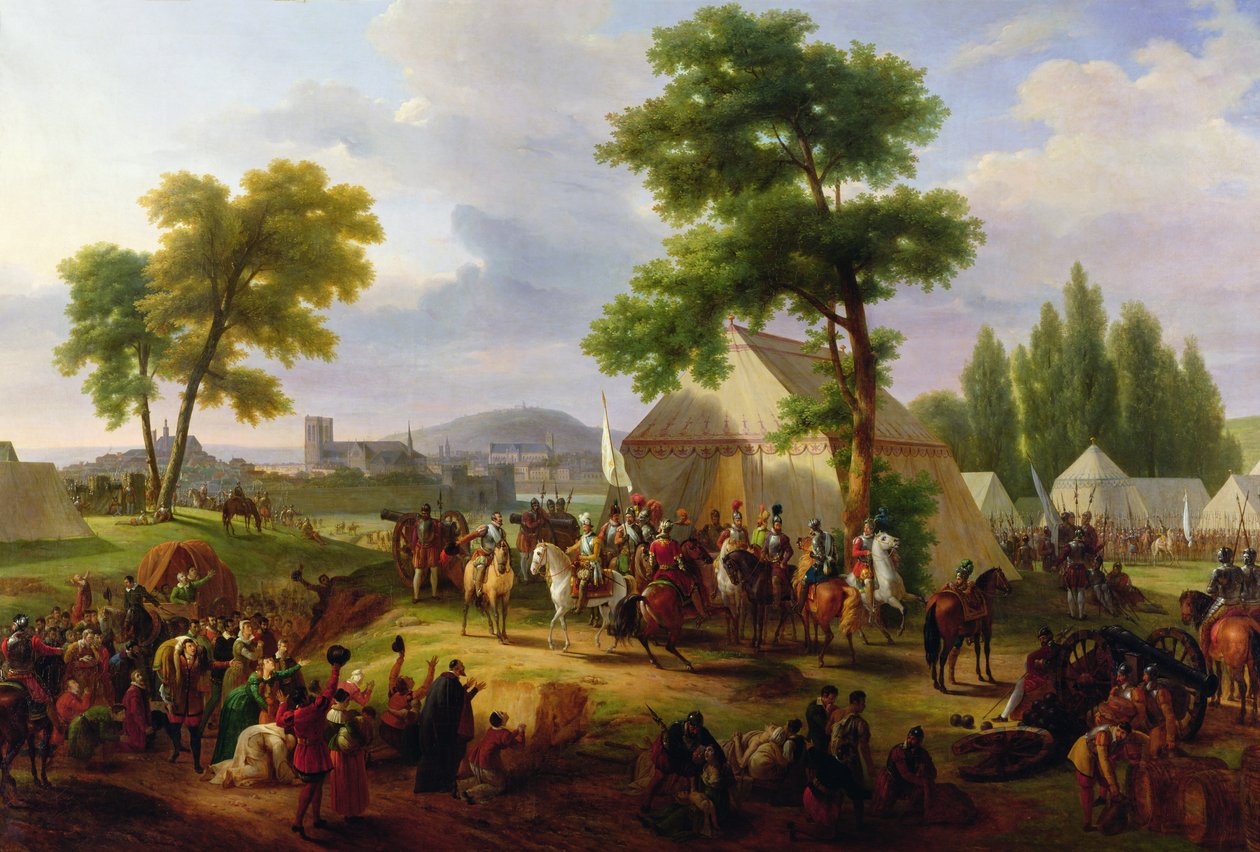 Oblężenie Paryża przez Henryka IV (1553-1610) w 1593, 1818 autorstwa Guillaume Frederic Ronmy