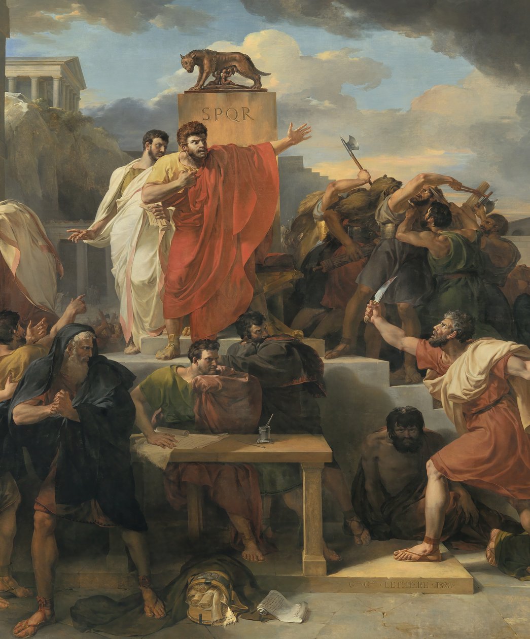 Szczegóły: Śmierć Wirginii autorstwa Guillaume Lethiere