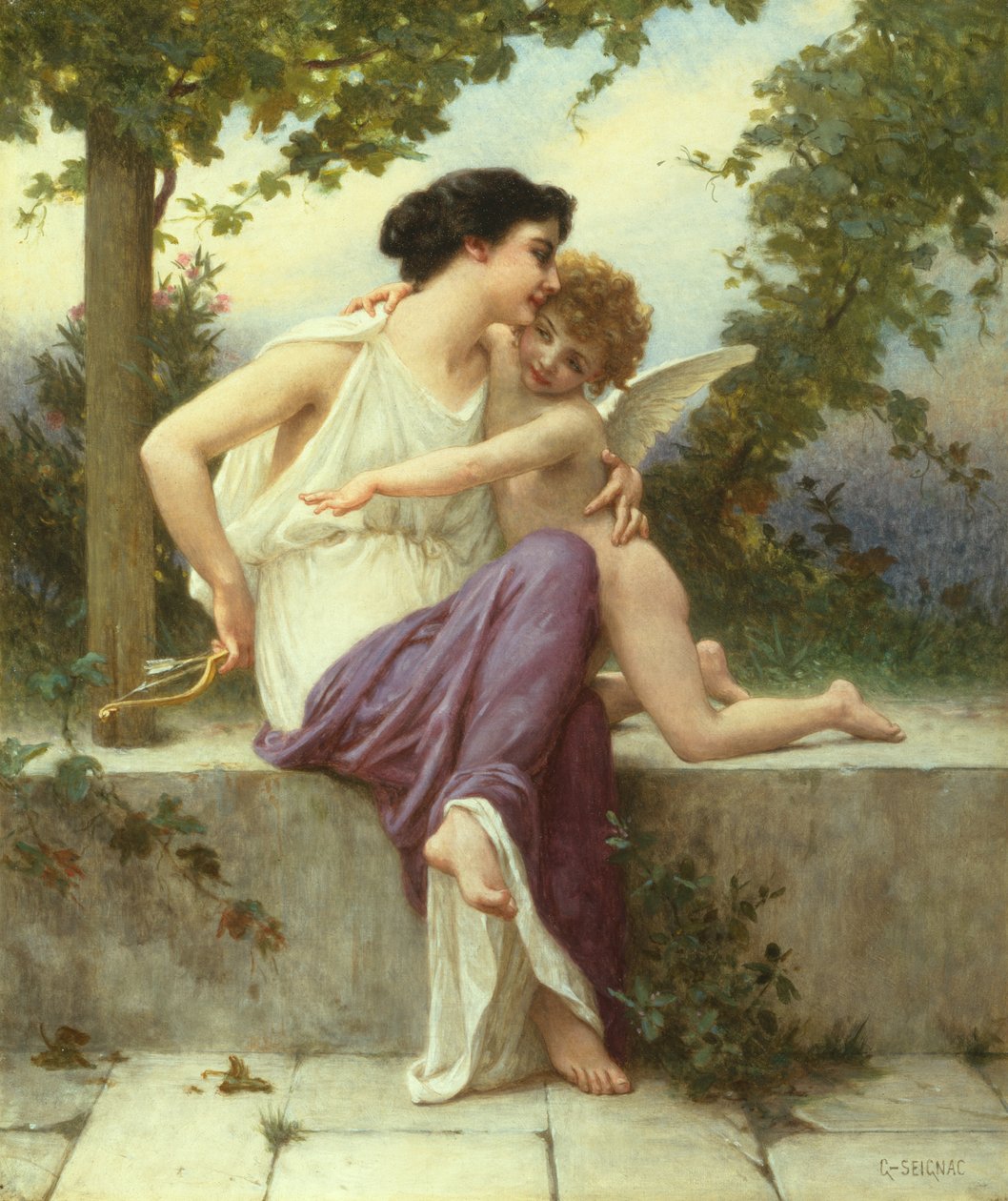 Miłość rozbraja (olej na płótnie) autorstwa Guillaume Seignac