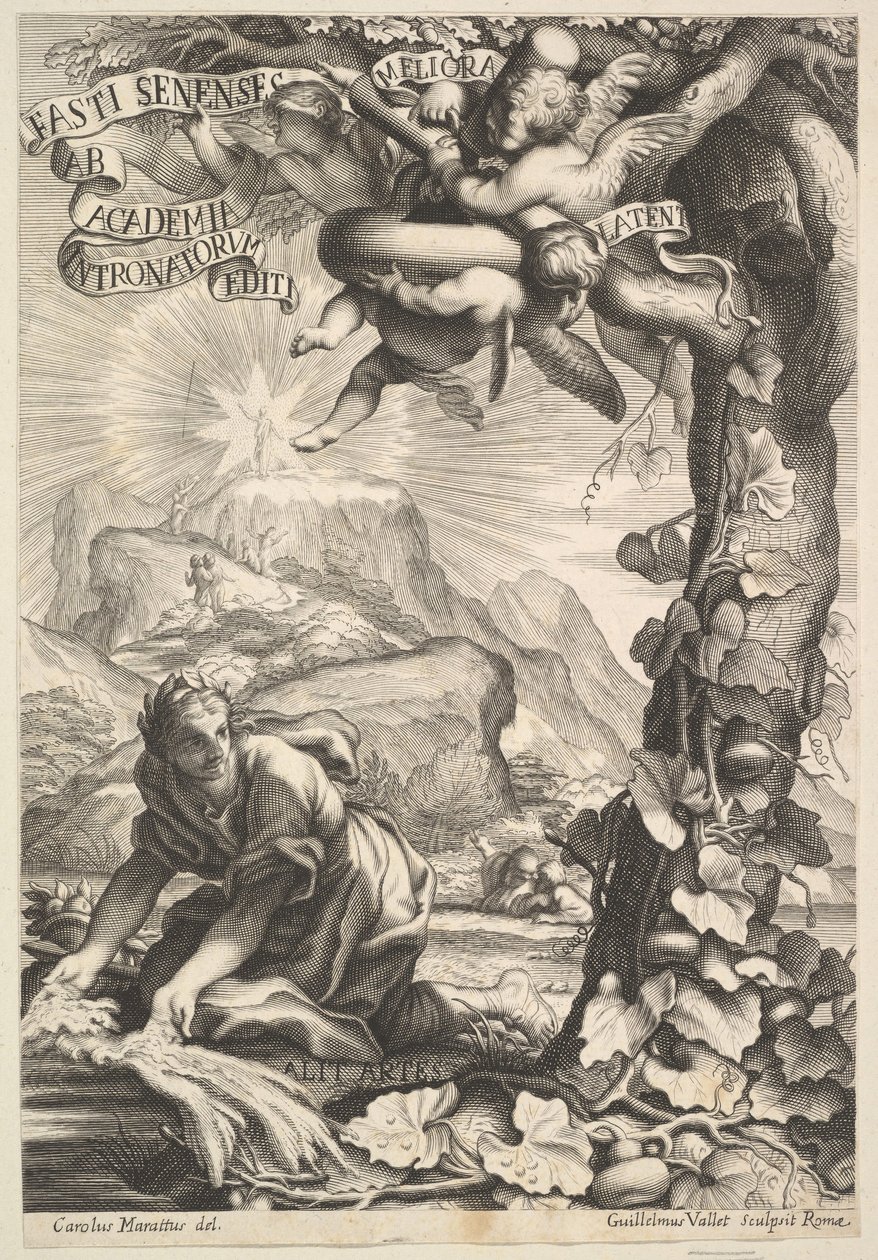 Frontyspis Fasti Senenese, 1645-1704. autorstwa Guillaume Vallet