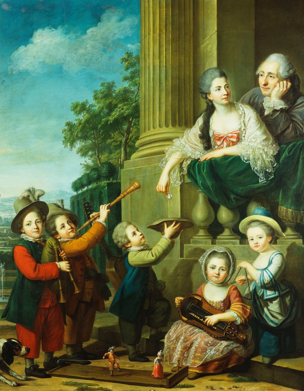 Grupowy portret rodziny Perceval autorstwa Guillaume Voiriot