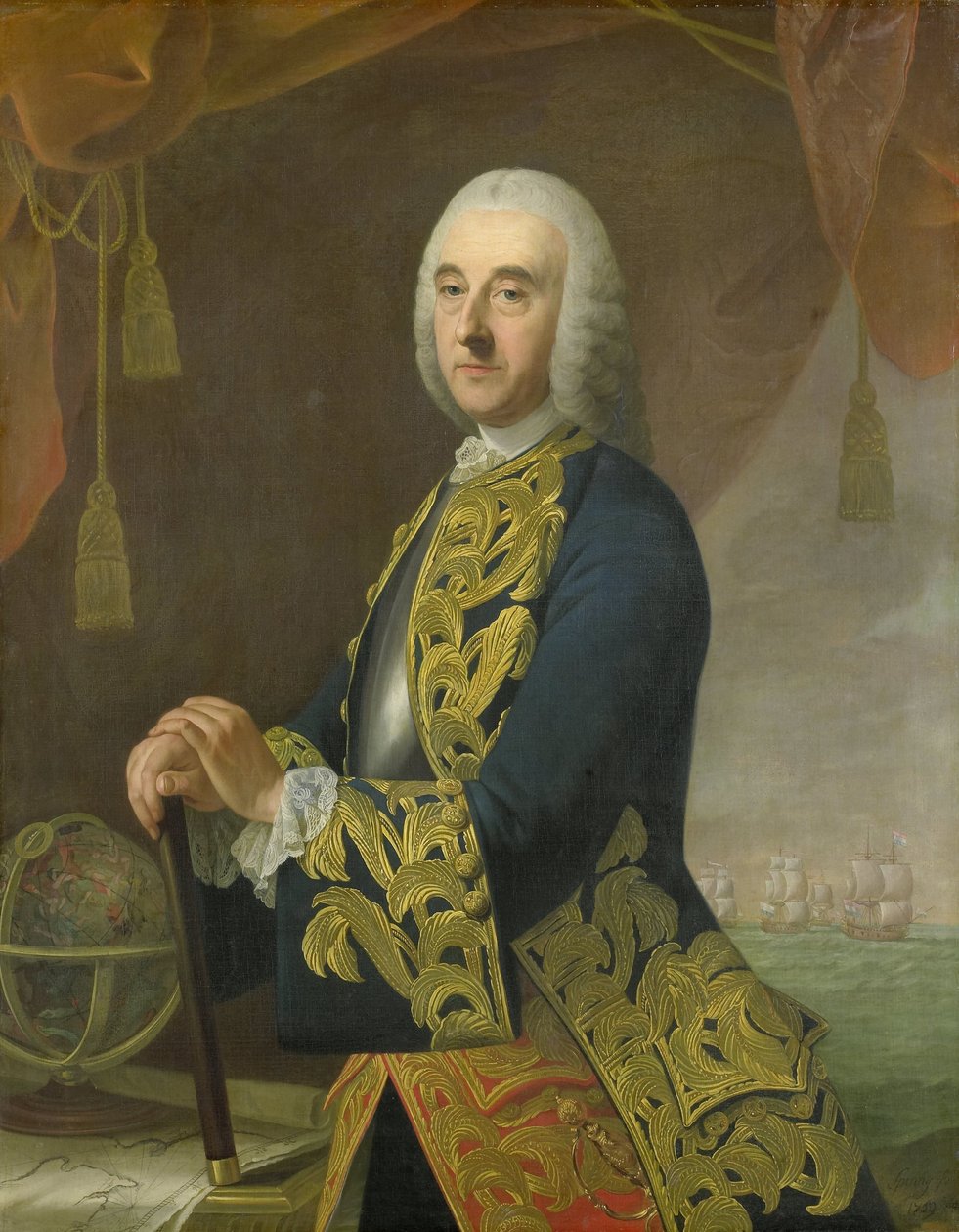 Portret wiceadmirała Hendrika Lijnslagera, syna Harmena Lijnslagera i Judith Allijn autorstwa Guillaume de Spinny