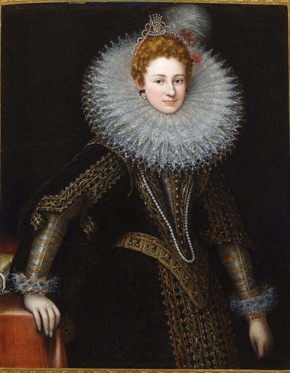 Portret Veroniki Spinoli Serry, początek XVII wieku (olej na płótnie) autorstwa Guilliam van Deynen