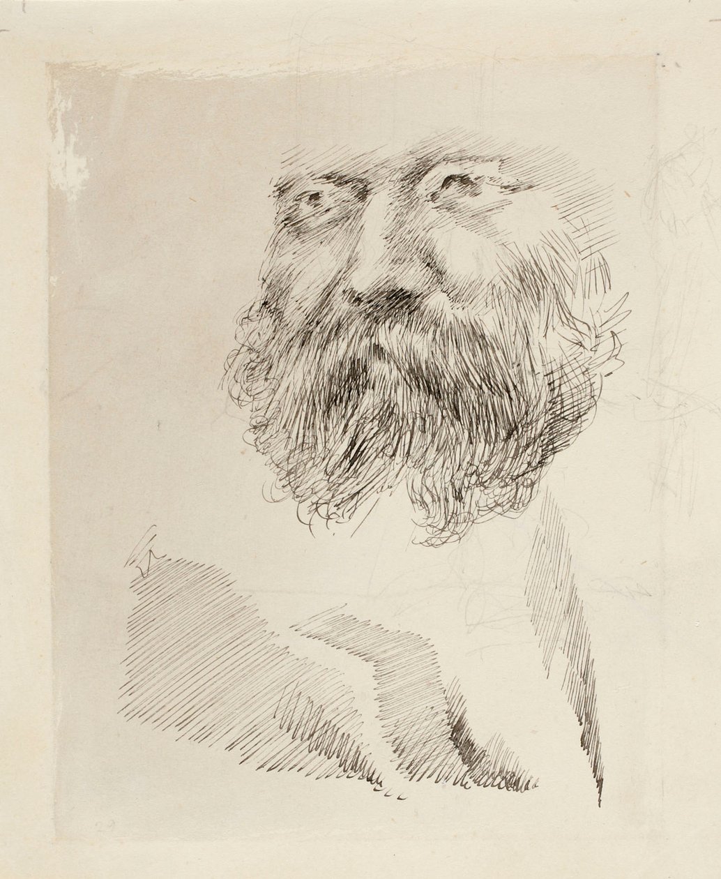 Reżyser C.A. Zitting, studium portretowe, twarz autorstwa Gunnar Berndtson
