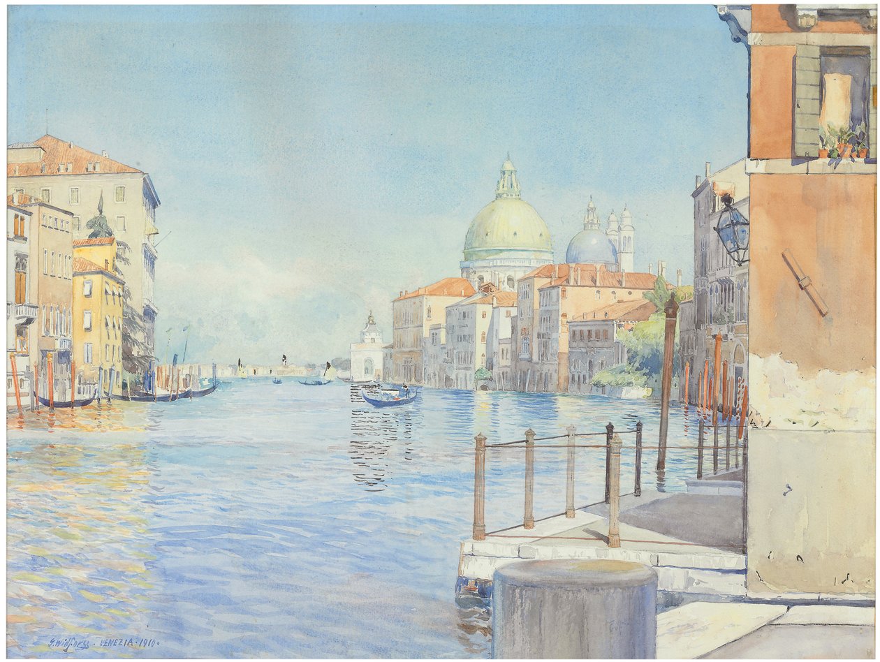 Canal Grande w Wenecji z Santa Maria della Salute autorstwa Gunnar Widforss