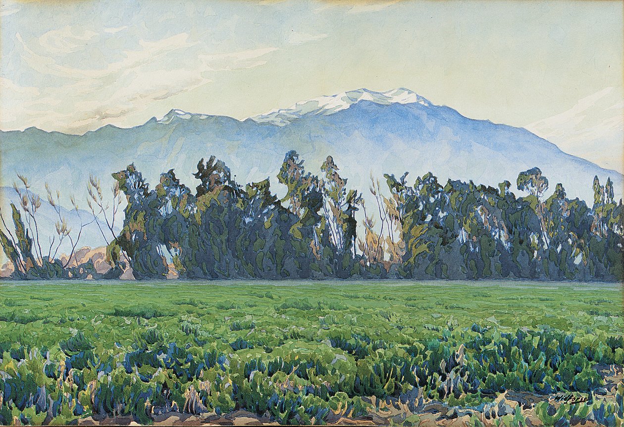Góry Sierra Nevada (w/c na papierze) autorstwa Gunnar Widforss